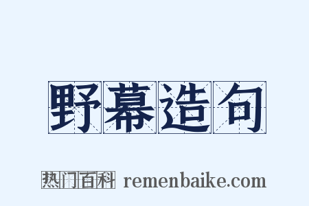 野幕造句是什么意思的图片